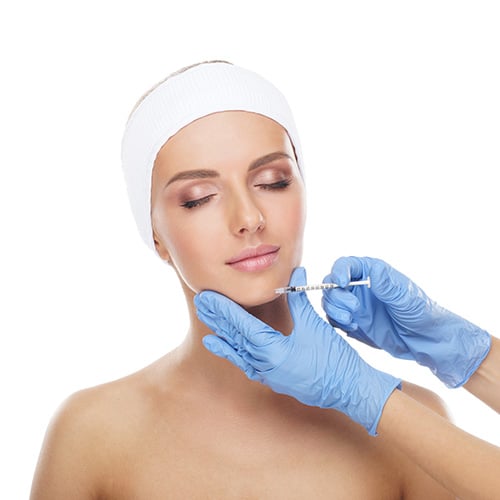 поставяне на ботокс против бръчки на брадичката